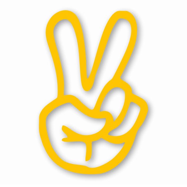 Peace Hand Sign - Vinyl Decal Sticker - CHOOSE Size & Color