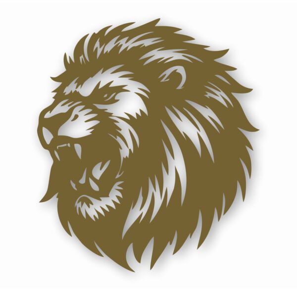 LION Silloutte Detailed Head - Vinyl Decal Sticker - CHOOSE Size & Color
