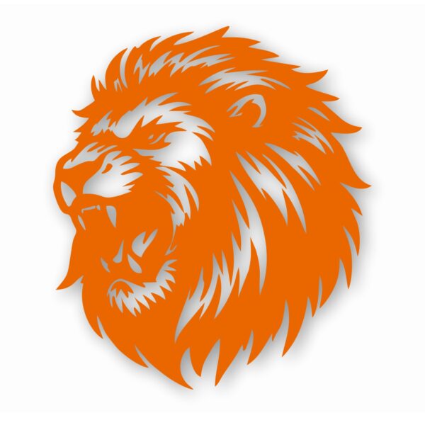 LION Silloutte Detailed Head - Vinyl Decal Sticker - CHOOSE Size & Color