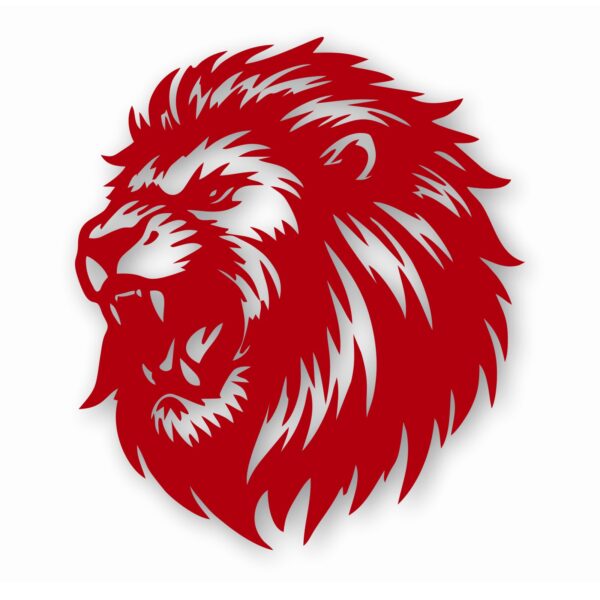 LION Silloutte Detailed Head - Vinyl Decal Sticker - CHOOSE Size & Color