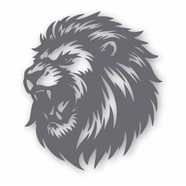 LION Silloutte Detailed Head - Vinyl Decal Sticker - CHOOSE Size & Color