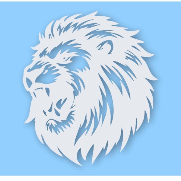 LION Silloutte Detailed Head - Vinyl Decal Sticker - CHOOSE Size & Color
