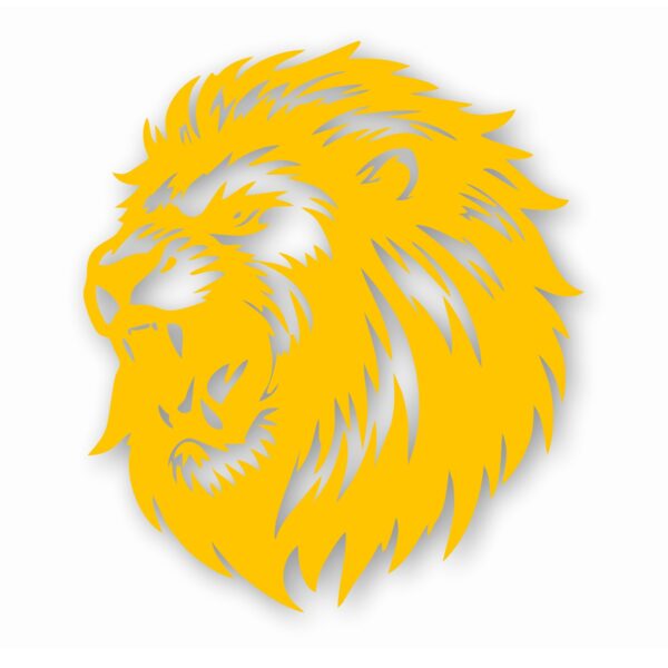 LION Silloutte Detailed Head - Vinyl Decal Sticker - CHOOSE Size & Color