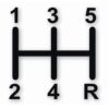 1140-Black.jpg 5-Speed Manual Shift - Vinyl Decal Sticker - CHOOSE Size & Color