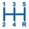 1140-Blue.jpg 5-Speed Manual Shift - Vinyl Decal Sticker - CHOOSE Size & Color