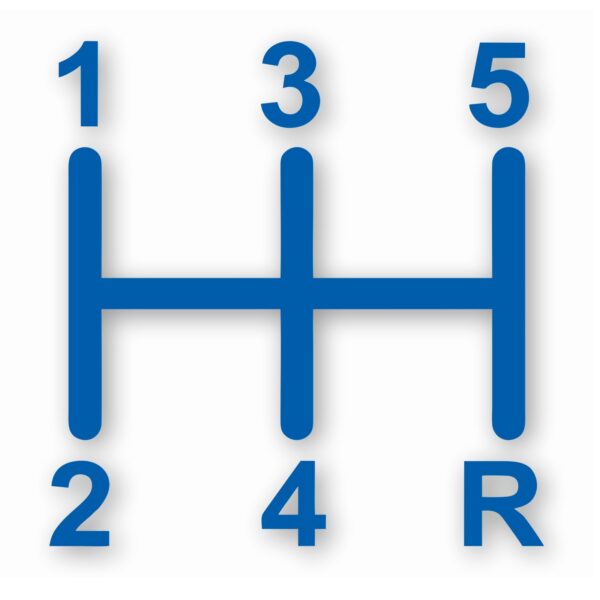 1140-Blue.jpg 5-Speed Manual Shift - Vinyl Decal Sticker - CHOOSE Size & Color