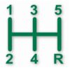 1140-Green.jpg 5-Speed Manual Shift - Vinyl Decal Sticker - CHOOSE Size & Color