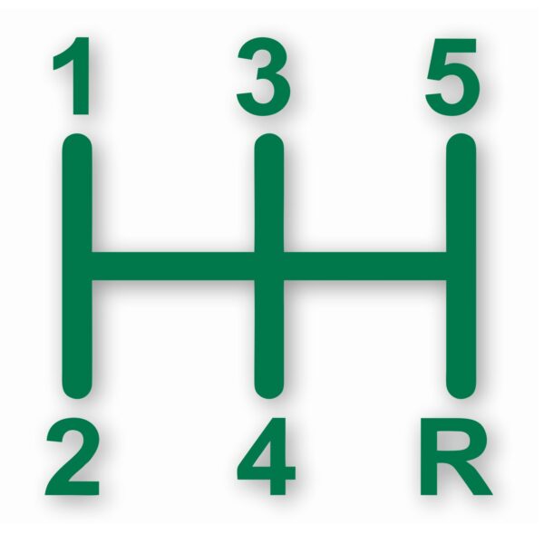 1140-Green.jpg 5-Speed Manual Shift - Vinyl Decal Sticker - CHOOSE Size & Color