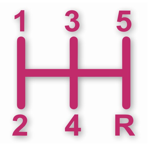 1140-Pink.jpg 5-Speed Manual Shift - Vinyl Decal Sticker - CHOOSE Size & Color