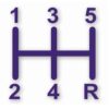 1140-Purple.jpg 5-Speed Manual Shift - Vinyl Decal Sticker - CHOOSE Size & Color