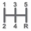 1140-SilverMetallic.jpg 5-Speed Manual Shift - Vinyl Decal Sticker - CHOOSE Size & Color