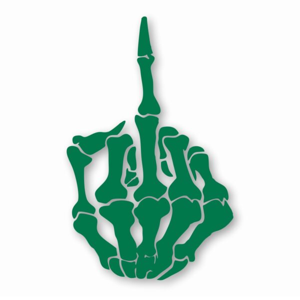 Skeleton Middle Finger Bone - Vinyl Decal Sticker - CHOOSE Size & Color
