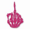Skeleton Middle Finger Bone - Vinyl Decal Sticker - CHOOSE Size & Color
