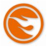 1143-Orange.jpg TH Treasure Hunt Logo Hotwheels Right- Vinyl Decal Sticker - CHOOSE Size & Color