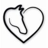 Love Heart Horses - Vinyl Decal Sticker - CHOOSE Size & Color
