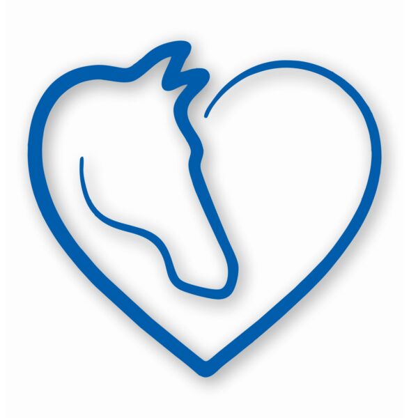 Love Heart Horses - Vinyl Decal Sticker - CHOOSE Size & Color