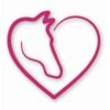 Love Heart Horses - Vinyl Decal Sticker - CHOOSE Size & Color