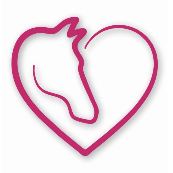 Love Heart Horses - Vinyl Decal Sticker - CHOOSE Size & Color
