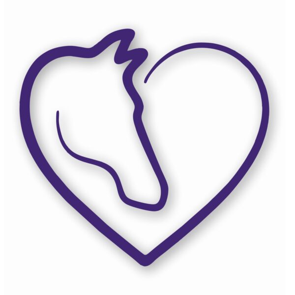 Love Heart Horses - Vinyl Decal Sticker - CHOOSE Size & Color