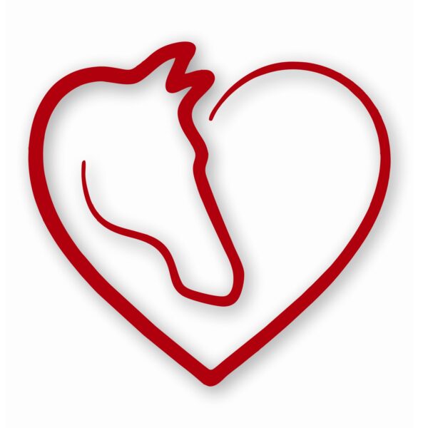 Love Heart Horses - Vinyl Decal Sticker - CHOOSE Size & Color