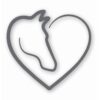 Love Heart Horses - Vinyl Decal Sticker - CHOOSE Size & Color