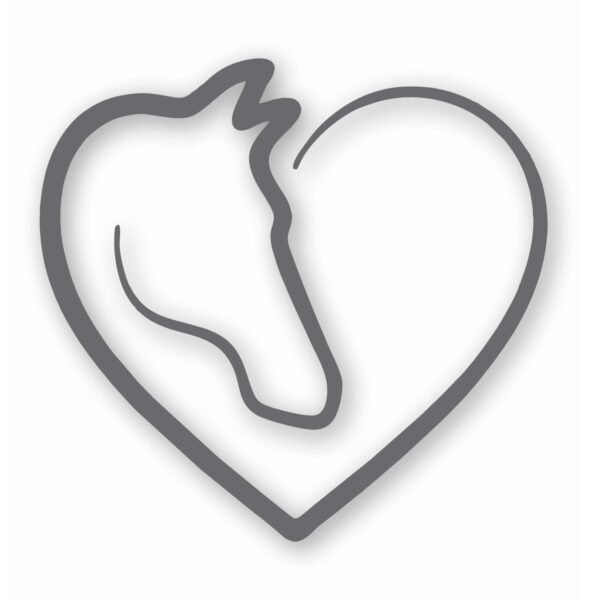 Love Heart Horses - Vinyl Decal Sticker - CHOOSE Size & Color