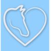 Love Heart Horses - Vinyl Decal Sticker - CHOOSE Size & Color