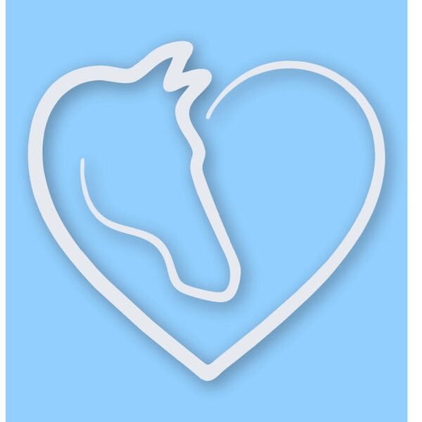 Love Heart Horses - Vinyl Decal Sticker - CHOOSE Size & Color