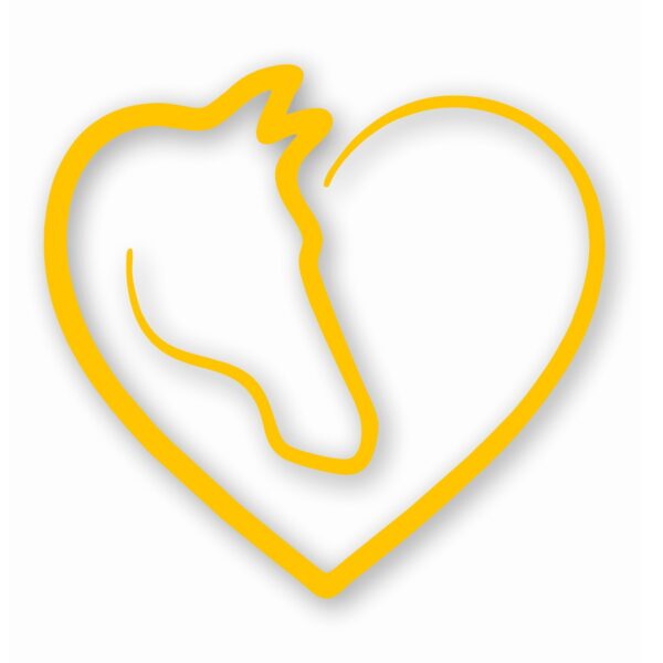 Love Heart Horses - Vinyl Decal Sticker - CHOOSE Size & Color