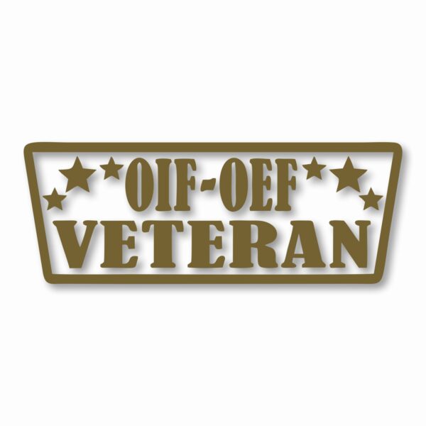 OIF-OEF VETERAN - Vinyl Decal Sticker - CHOOSE Size & Color