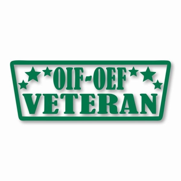 OIF-OEF VETERAN - Vinyl Decal Sticker - CHOOSE Size & Color