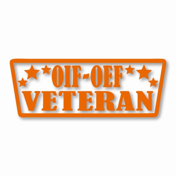 OIF-OEF VETERAN - Vinyl Decal Sticker - CHOOSE Size & Color