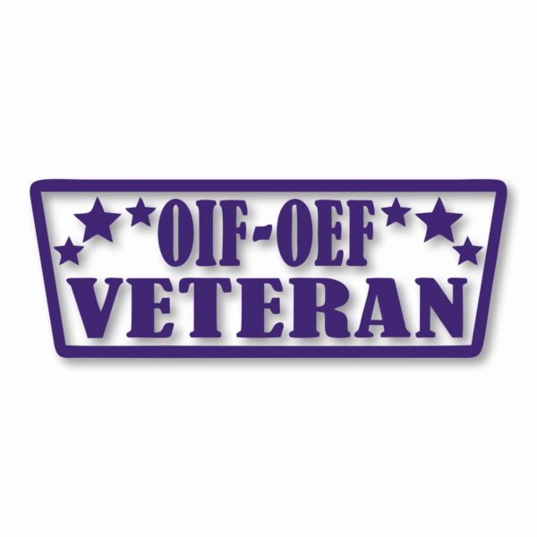 OIF-OEF VETERAN - Vinyl Decal Sticker - CHOOSE Size & Color