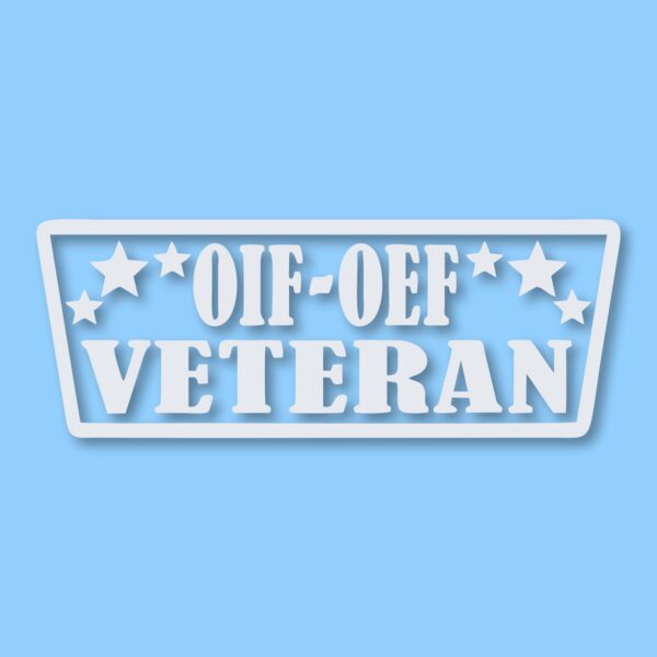 OIF-OEF VETERAN - Vinyl Decal Sticker - CHOOSE Size & Color