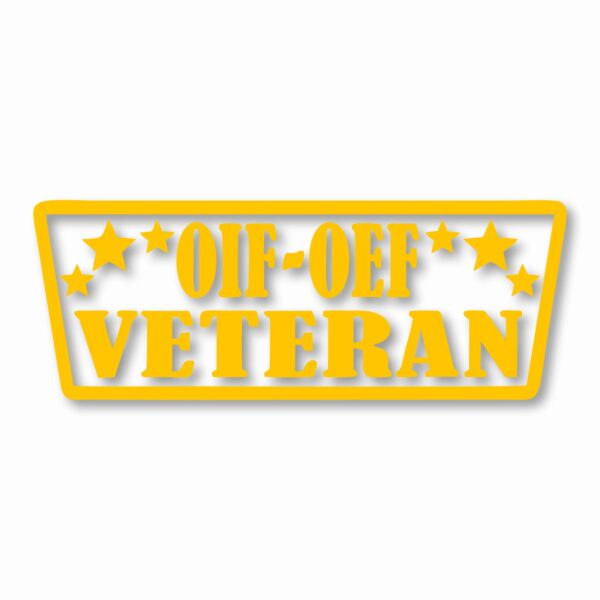 OIF-OEF VETERAN - Vinyl Decal Sticker - CHOOSE Size & Color