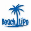 Beach Life Palm Tree - Vinyl Decal Sticker - CHOOSE Size & Color
