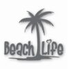 Beach Life Palm Tree - Vinyl Decal Sticker - CHOOSE Size & Color