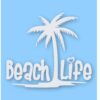 Beach Life Palm Tree - Vinyl Decal Sticker - CHOOSE Size & Color
