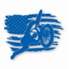 BMX Bike American Flag - Vinyl Decal Sticker - CHOOSE Size & Color