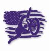 BMX Bike American Flag - Vinyl Decal Sticker - CHOOSE Size & Color