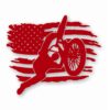 BMX Bike American Flag - Vinyl Decal Sticker - CHOOSE Size & Color