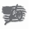 BMX Bike American Flag - Vinyl Decal Sticker - CHOOSE Size & Color