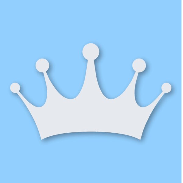 Crown Queen King Royal Prince - Vinyl Decal Sticker - CHOOSE Size & Color