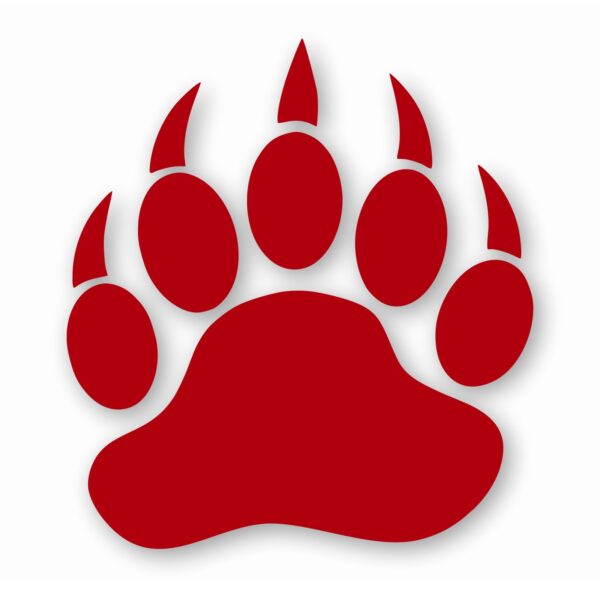 Bear Paw Claw Print - Vinyl Decal Sticker - CHOOSE Size & Color