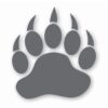 Bear Paw Claw Print - Vinyl Decal Sticker - CHOOSE Size & Color
