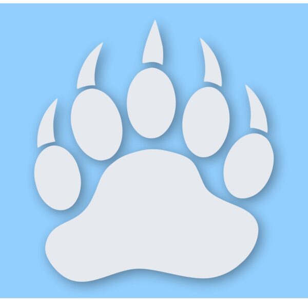 Bear Paw Claw Print - Vinyl Decal Sticker - CHOOSE Size & Color