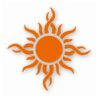 Tribal Sun Fire Flame - Vinyl Decal Sticker - CHOOSE Size & Color