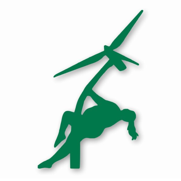 Wind Turbine Thick Stripper - Vinyl Decal Sticker - CHOOSE Size & Color