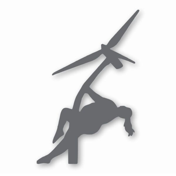 Wind Turbine Thick Stripper - Vinyl Decal Sticker - CHOOSE Size & Color
