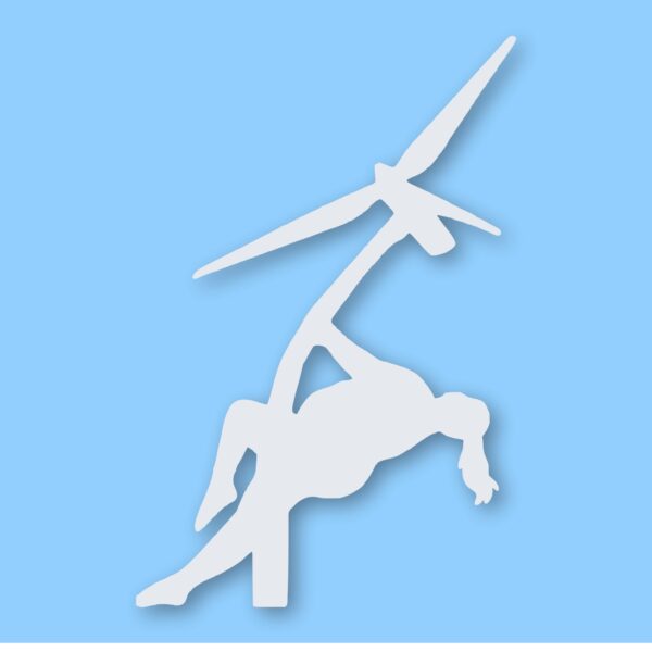 Wind Turbine Thick Stripper - Vinyl Decal Sticker - CHOOSE Size & Color
